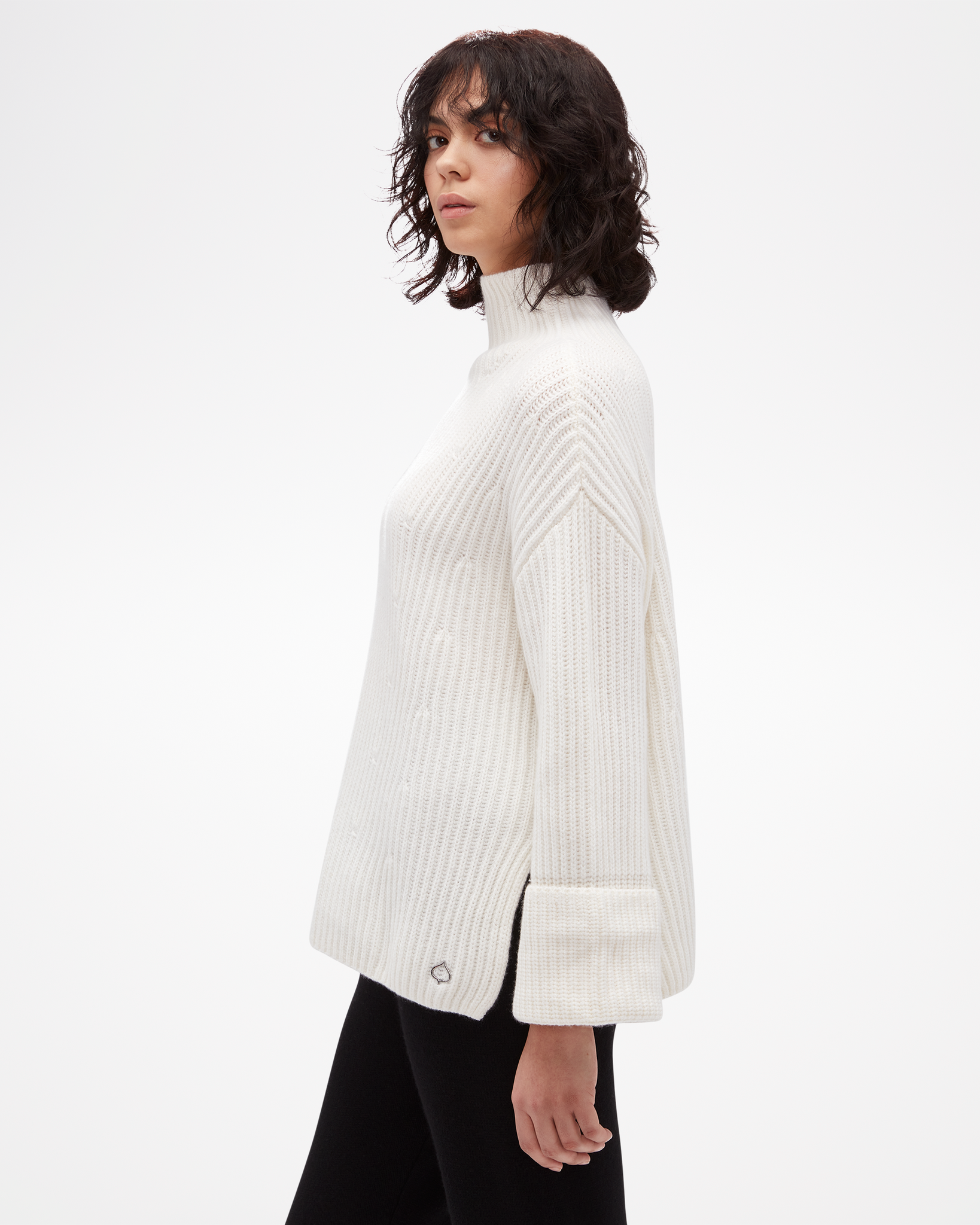 Cashmere Funnel Neck Sweater