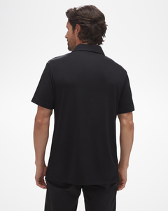 Aspen Collection black polo from the back
