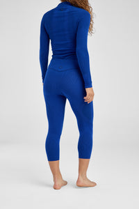 Back of blue baselayer set on model